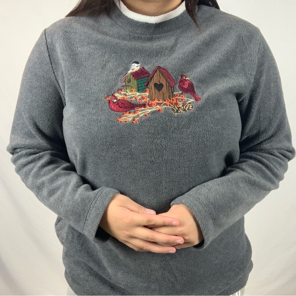 Vintage Birdhouse Fleece Crewneck - Picture 2 of 4